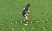 fast footwork using ladders